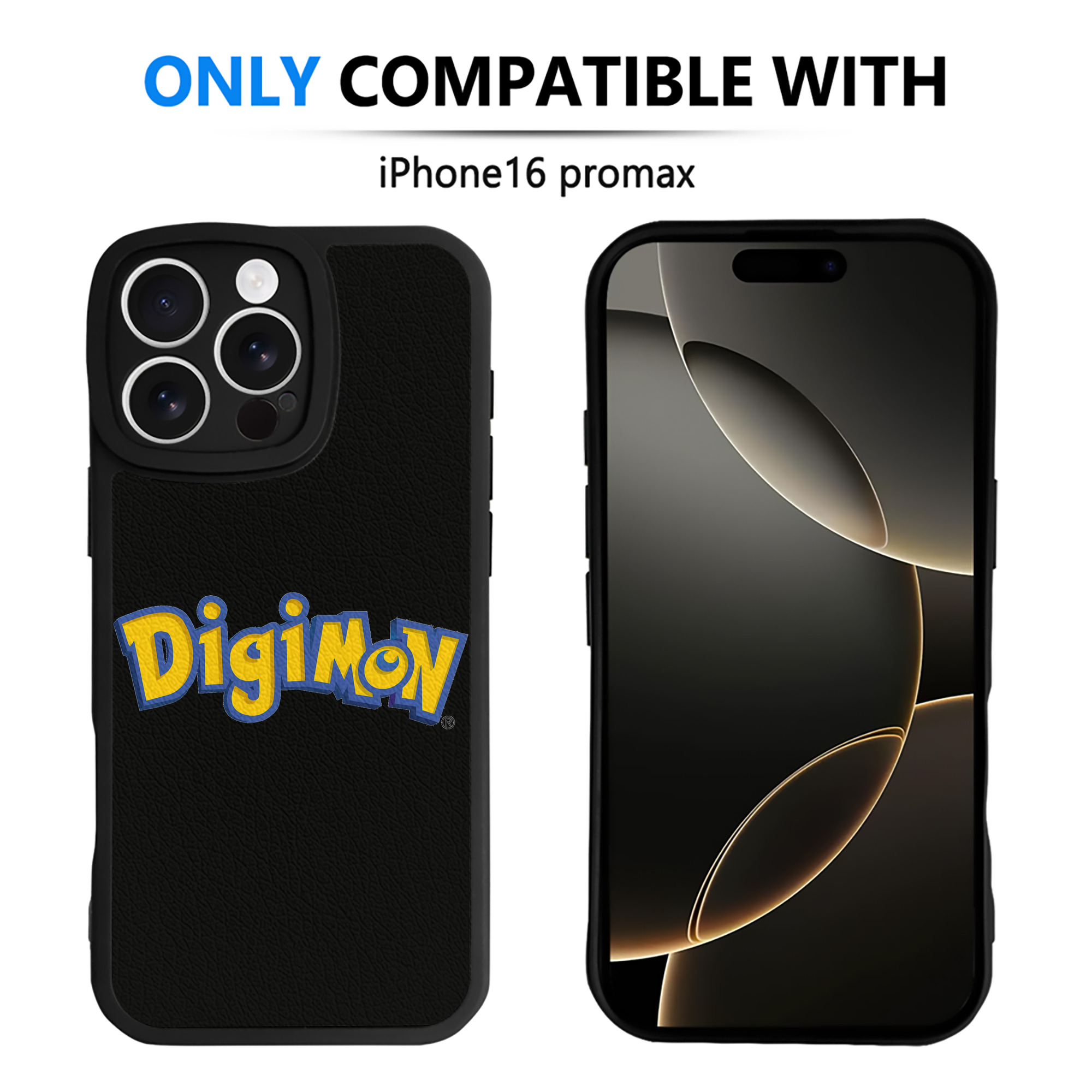 （画像用） Digimon デジタルモンスター/デジモン 【iPhone 16シリーズ対応】シリコンスマホケース（レザー調） 材質：シリコン